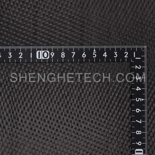 Stain weaved carbon fabric